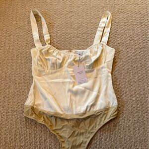 Danielle Bernstein Cream Bodysuit